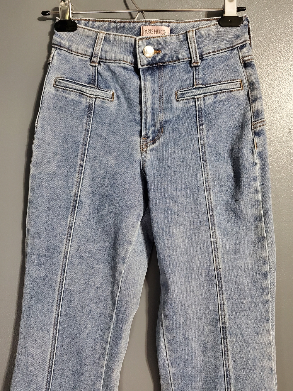 Paris Hilton Bootcut Jeans with Navy Star Patches Women's Size 2 - Picture 5 of 8